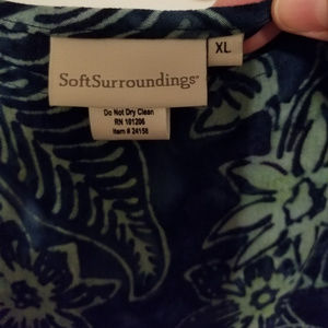 Soft Surroundings teal maxi dress NWOT